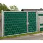 Rohrrahmenflügeltor 2-flügelig - Ausführung: verzinkt, Höhe: 203 cm, Durchgangslichte: 400 cm