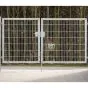 Rohrrahmenflügeltor 2-flügelig - Ausführung: verzinkt, Höhe: 163 cm, Durchgangslichte: 250 cm