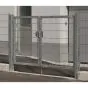 Rohrrahmenflügeltor 2-flügelig - Ausführung: verzinkt, Höhe: 83 cm, Durchgangslichte: 300 cm