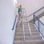 Alu Treppen-Stehleiter Mod. S30576 - Sprossenanzahl: 2 x 7, Länge max.: ca. 2,10 m