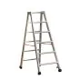Alu-Stufen Stehleiter Mod. S30577 - Stufenanzahl: 2 x 6, Länge: 1,50 m