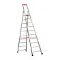 Euro-Profi Alu Stufenstehleiter Mod. S32577 - Stufenanzahl: 10, Länge: 3,15 m