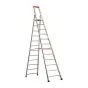 Euro-Profi Alu Stufenstehleiter Mod. S32577 - Stufenanzahl: 12, Länge: 3,65 m