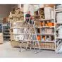 Euro-Profi Alu Podestleiter mit großem Standpodest Mod. S326