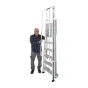 Euro-Profi Alu Podestleiter mit großem Standpodest Mod. S326