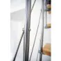 Raumsparmittelholmtreppe San Diego - Holzart: Buche, Geländerfarbe: silber