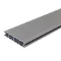 Terrassendielen Aluminium - Länge: 3000 mm, Querschnitt: 144 x 27 mm, Farbe: grau