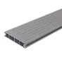 Terrassendielen Aluminium - Länge: 3000 mm, Querschnitt: 144 x 27 mm, Farbe: grau