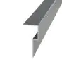 Abschluss Terrassendiele Aluminium - Länge: 3000 mm, Querschnitt: 69 x 30 mm, Farbe: dunkelgrau