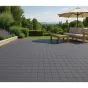 Terrassenfliese WPC Hellgrau - Abmessungen: 300 x 300 mm, Höhe: 24 mm