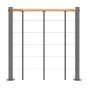 Brüstungsgeländer für Mod. Washington - Länge: 100 cm, Höhe: 90 cm, Farbe: silber, Holzart: Buche