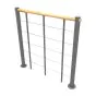 Brüstungsgeländer für Mod. Washington - Länge: 100 cm, Höhe: 90 cm, Farbe: silber, Holzart: Buche