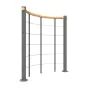 Brüstungsgeländer für Mod. Washington - Länge: 100 cm, Höhe: 90 cm, Farbe: silber, Holzart: Buche