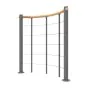 Brüstungsgeländer für Mod. Washington - Länge: 100 cm, Höhe: 90 cm, Farbe: silber, Holzart: Buche