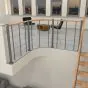 Brüstungsgeländer für Mod. Washington - Länge: 100 cm, Höhe: 90 cm, Farbe: silber, Holzart: Buche