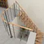 Brüstungsgeländer für Mod. Washington - Länge: 100 cm, Höhe: 90 cm, Farbe: silber, Holzart: Buche