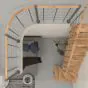 Brüstungsgeländer für Mod. Washington - Länge: 100 cm, Höhe: 90 cm, Farbe: silber, Holzart: Buche