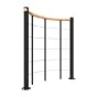 Brüstungsgeländer für Mod. Washington - Länge: 100 cm, Höhe: 90 cm, Farbe: schwarz, Holzart: Buche
