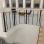 Brüstungsgeländer für Mod. Washington - Länge: 100 cm, Höhe: 90 cm, Farbe: schwarz, Holzart: Buche