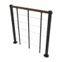 Brüstungsgeländer für Mod. Washington - Länge: 100 cm, Höhe: 90 cm, Farbe: schwarz, Holzart: Walnuss 