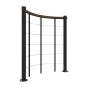 Brüstungsgeländer für Mod. Washington - Länge: 100 cm, Höhe: 90 cm, Farbe: schwarz, Holzart: Walnuss 