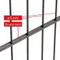 Doppelstabmattenzaun David 6/5/6 mm - Ausführung: anthrazit beschichtet, Höhe: 83 cm, Länge: 251 cm