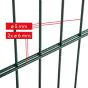 Doppelstabmattenzaun David 6/5/6 mm - Ausführung: grün beschichtet, Höhe: 143 cm, Länge: 251 cm
