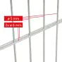 Doppelstabmattenzaun David 6/5/6 mm - Ausführung: verzinkt, Höhe: 43 cm, Länge: 251 cm