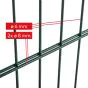 Doppelstabmattenzaun Goliath 8/6/8 mm - Ausführung: grün beschichtet, Höhe: 63 cm, Länge: 251 cm