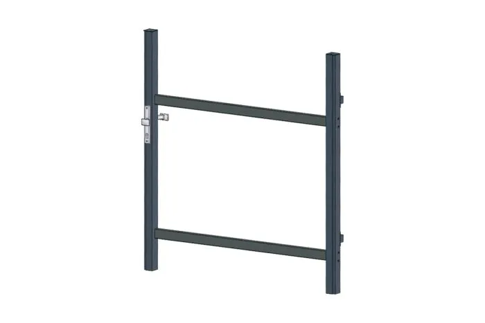 Aluzaun Türrahmen 1-flügelig ohne Füllung (Profil: 63 mm)