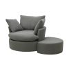 Outdoorsofa Lisboa Sitzgruppe wasserdicht - bestehend aus 1x Sofa drehbar, 1x Hocker und 1x Cover wasserdicht