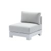 Loungesessel London aus Aluminium - Farbe: weiß, Maße: 770 x 840 x 670 mm