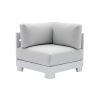 Eckloungesessel London aus Aluminium - Farbe: weiß, Maße: 840 x 840 x 670 mm