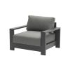 Loungesessel London aus Aluminium - Farbe: anthrazit, Maße: 1010  x 840 x 670 mm