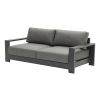 Loungesofa 3-Sitzer London aus Aluminium - Farbe: anthrazit, Maße: 2150 x 840 x 670 mm