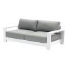 Loungesofa 3-Sitzer London aus Aluminium - Farbe: weiß, Maße: 2150 x 840 x 670 mm