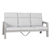 Loungesofa 3-Sitzer Verona aus Aluminium - Farbe: graualuminium, Breite: 1940 mm, Tiefe: 876 mm, Höhe: 965 mm, Sitzhöhe: 330 mm