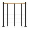 Brüstungsgeländer für Mod. Washington - Länge: 100 cm, Höhe: 90 cm, Farbe: schwarz, Holzart: Buche
