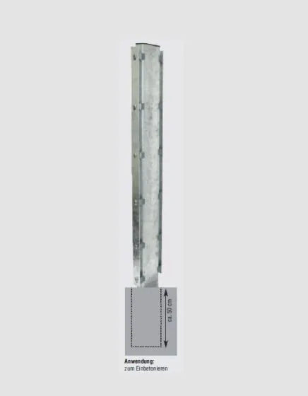 Pfosten für Gabionenwand Standard zum Einbetonieren - für Gabionenhöhe: 163 cm, Länge: 223 cm