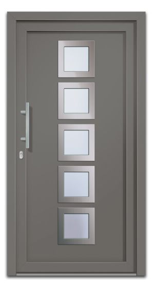 Aluminiumtür Mod. Quinto - 1100 x 2100 mm (B x H) - Farbe: anthrazit, Anschlag: DIN-links