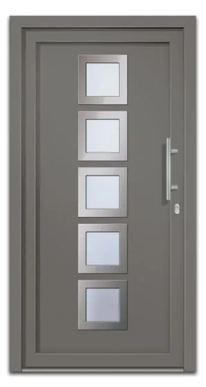 Aluminiumtür Mod. Quinto - 1100 x 2100 mm (B x H) - Farbe: anthrazit, Anschlag: DIN-rechts