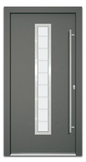 Aluminiumtür Mod. Venus - 1100 x 2100 mm (B x H) - Farbe: anthrazit, Anschlag: DIN-rechts