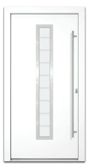 Aluminiumtür Mod. Venus - 1100 x 2100 mm (B x H) - Farbe: weiß, Anschlag: DIN-rechts