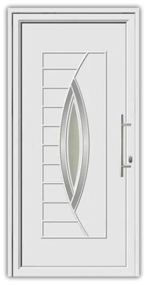Aluminiumtür Mod. Alu Star 4 weiß - 1100 x 2100 mm (B x H), Anschlag: innen rechts - DIN rechts