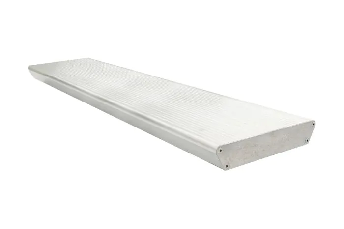 Aluminiumstufe rutschhemmend inkl. 2 Deckel und Schrauben - Ausführung: Natur, Breite: 1000 mm, Tiefe: 270 mm