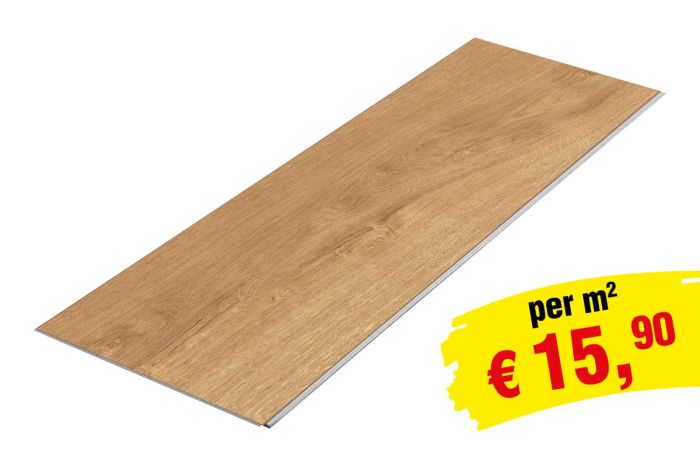 Laminatboden Clicksystem  - Modell: LENS Eiche Dekor, Abmessung: 1292 x 193 x 8 mm