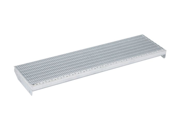 Gitterrost-Stufen 30 x 10 mm, feuerverzinkt - Breite: 1000 mm, Tiefe: 240 mm