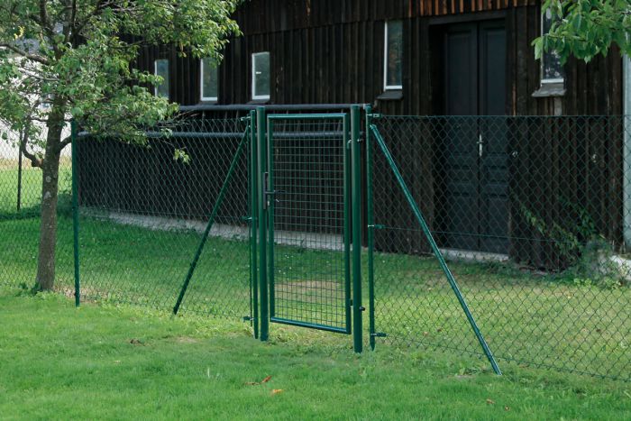 Zauntor Dingo 1-flügelig - Maße (H x B): 100 x 100 cm, Ausführung: grün beschichtet