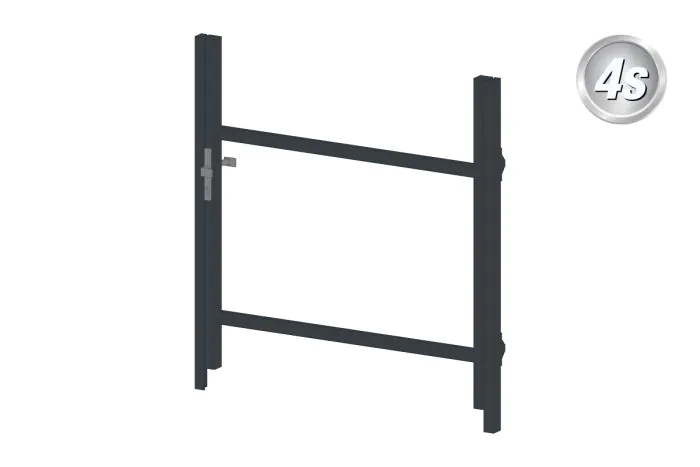 Alu Türrahmen 1-flügelig ohne Füllung (Profil: 85 mm) - Flügelhöhe: 940-1500 mm, Anschlag: links, Farbe: anthrazit
