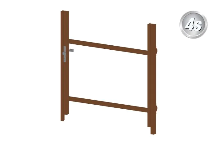 Alu Türrahmen 1-flügelig ohne Füllung (Profil: 63 mm) - Flügelhöhe: 940-1500 mm, Anschlag: links, Farbe: braun